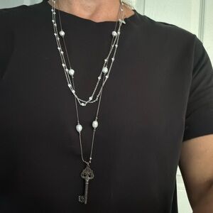 2 necklaces wear long or doubled
